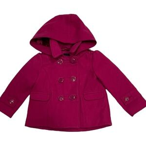 Gap little girl hooded  wool coat size 2T